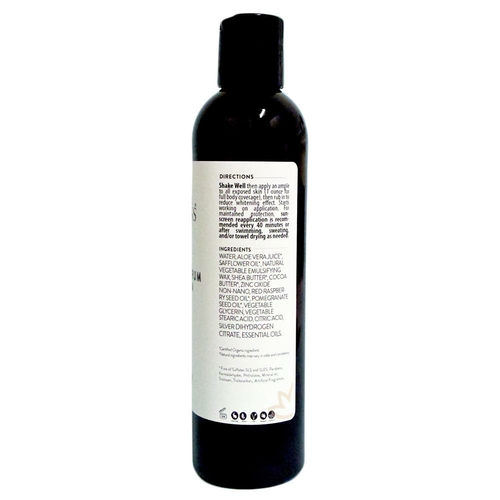 Organic Broad Spectrum Sunscreen SPF 40 Ingredients by Glimmer Goddess Organic Skin Care